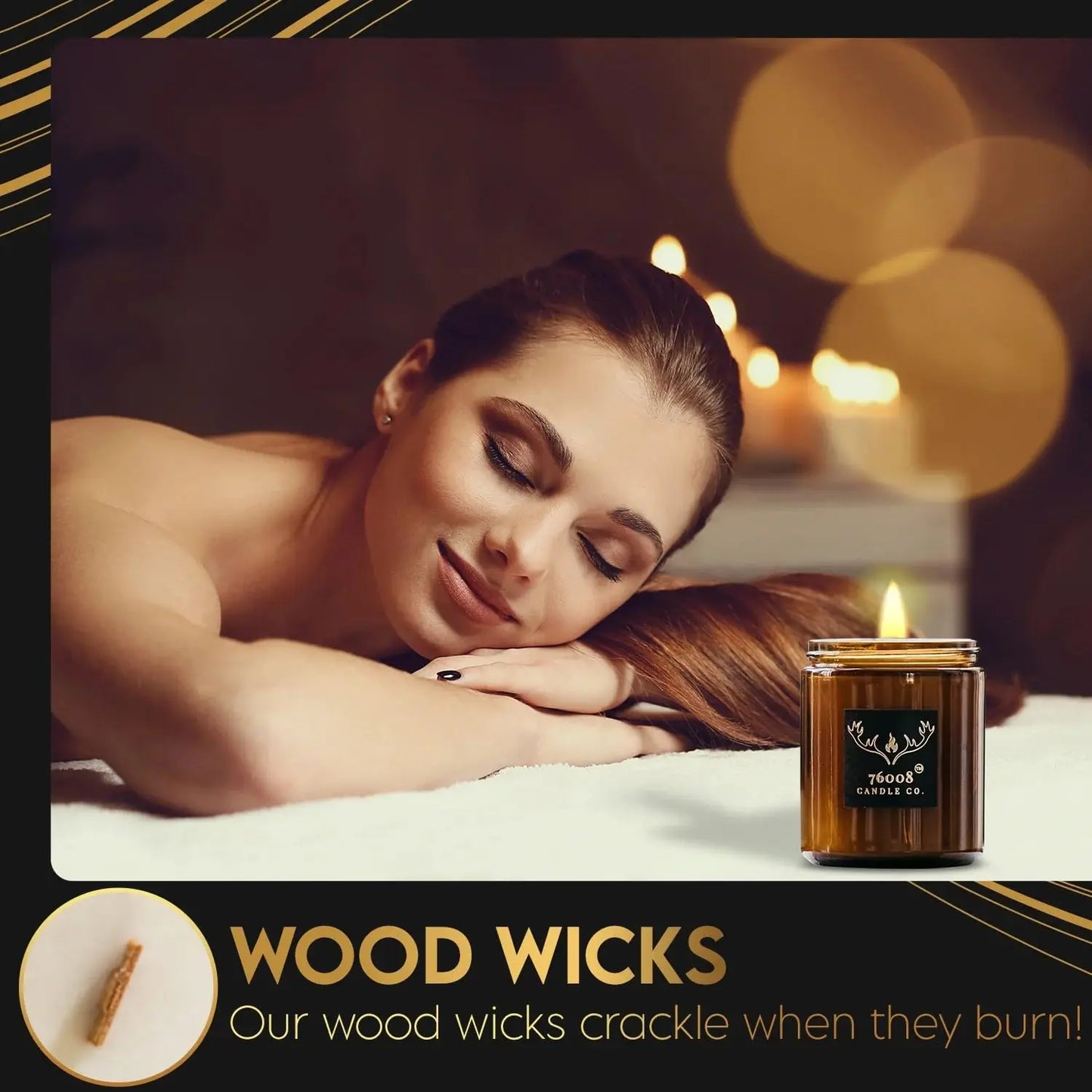 Pet Odor Eliminator Woodwick Candles | 100% Natural Soy Wax Candles for Housewarming Gifts, Pooph Odor Eliminator | Fresh Citrus Deodorizing Scented Candle, Lasts Upto 60 Hours - 16oz 76008 Candle Co. LLC