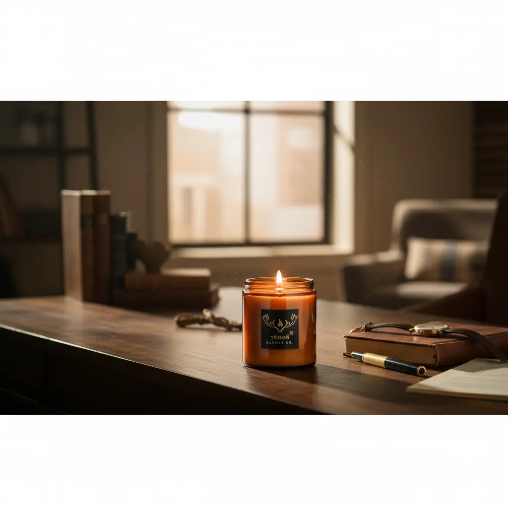 76008 Candle Co. lifestyle banner with wood wick