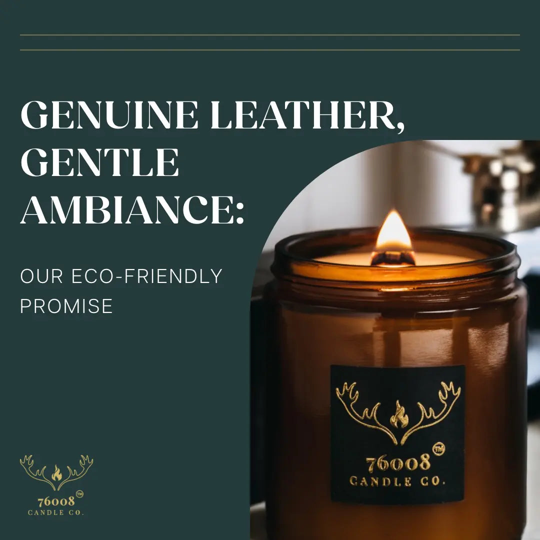 Leather Scented Candle | Man Cave Decor  | Candles for Men | Gifts for Him or Her 76008 Candle Co.