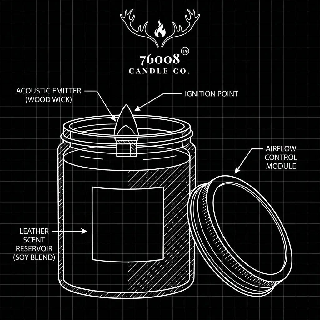 Leather Candle for Men 76008 Candle Co. LLC