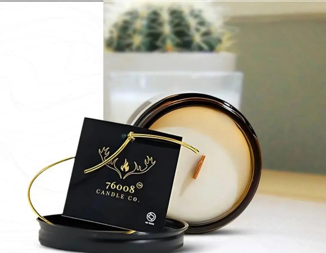 Leather and Vanilla Scented Candle | Valentine's Day Gifts for Her | Housewarming Gifts | Candle Gifts for Her 76008 Candle Co. LLC