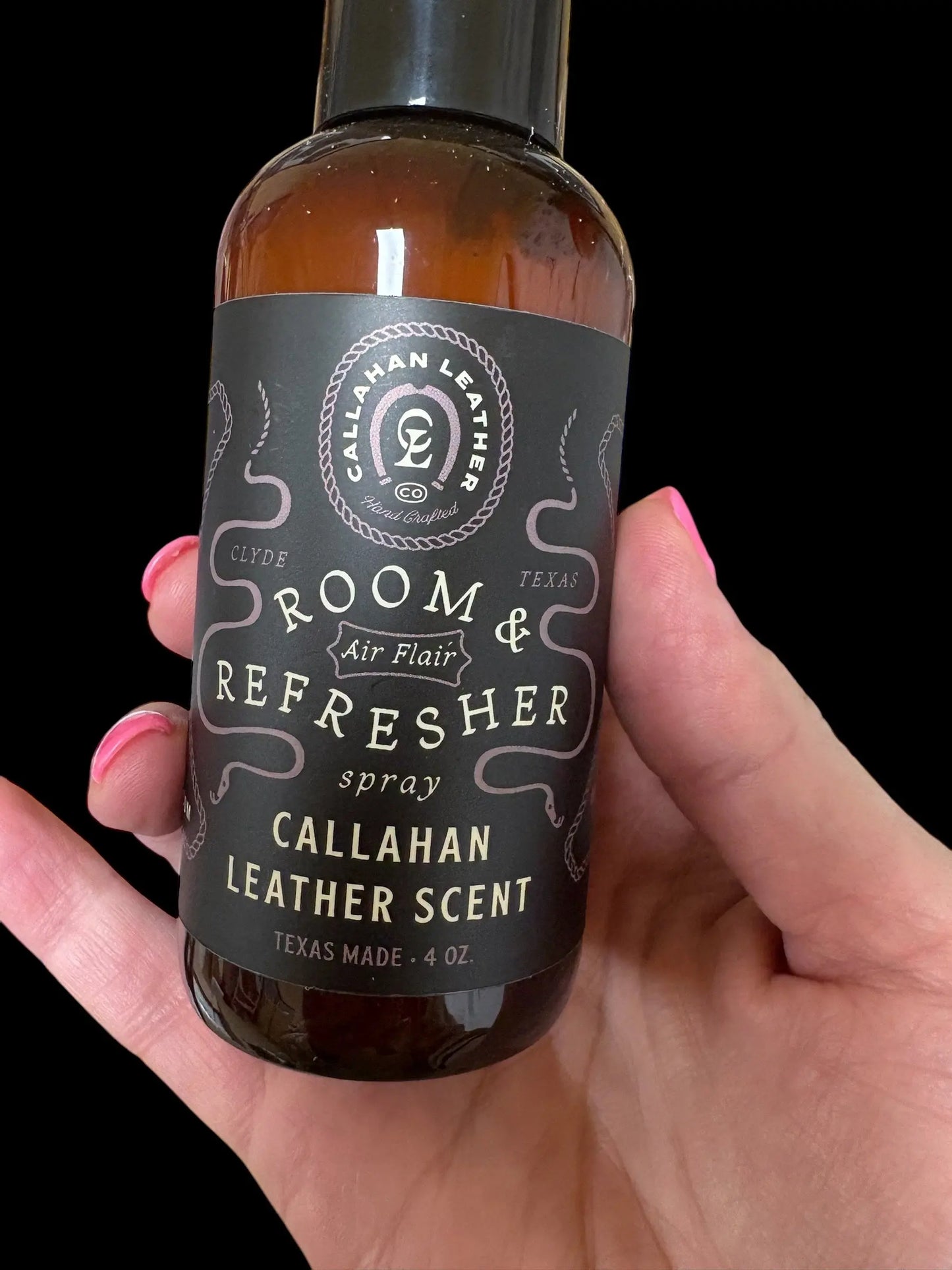 Leather Scented Air Spray – 4 oz | Long-Lasting Room & Car Fragrance 76008 Candle Co. LLC