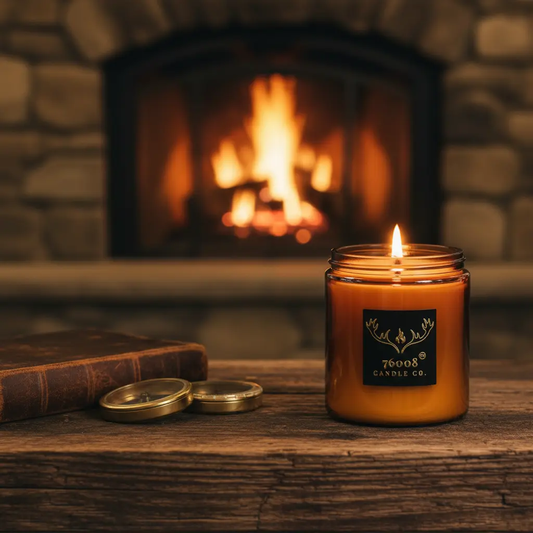 High-res 76008 Candle Co. hero banner with fireplace