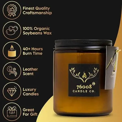 Unscented Candle | Fragrance - Free Woodwick Candles for Home, Handcrafted Long - Lasting Soy Wax Candles | Housewarming Gifts for Men and Women - 8oz 76008 Candle Co.