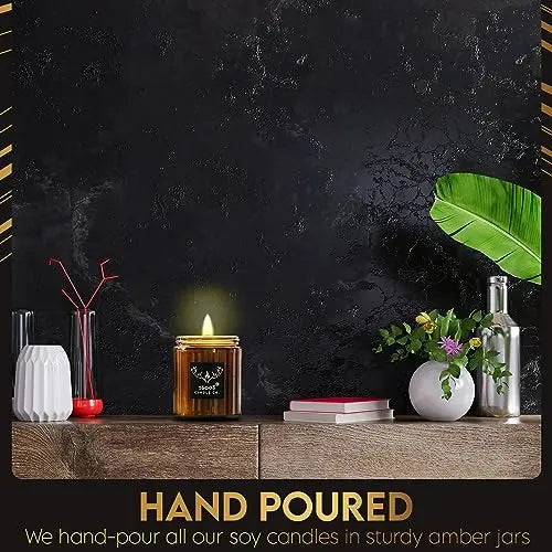 Luxury Sandalwood Scented Candle | Aromatherapy Woodwick Candles for Home, Handcrafted Long - Lasting Soy Wax Candles | Housewarming Gifts for Men and Women - 16oz 76008 Candle Co.