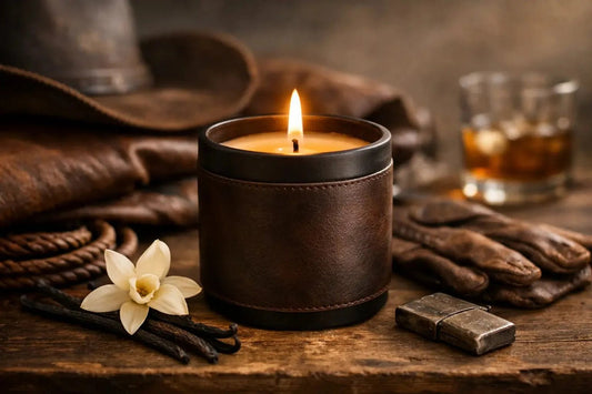 Leather Vanilla Candle Review: Warmth With Grit - 76008 Candle Co.