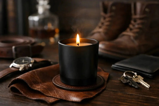 Top Leather Scented Candles: A Masculine Choice - 76008 Candle Co.
