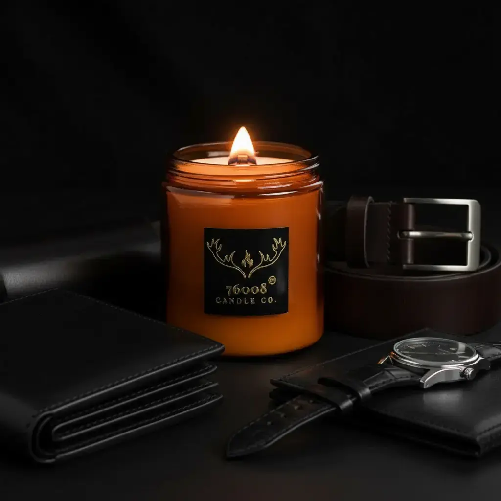 Leather Scented Candle Collection - 76008 Candle Co. LLC