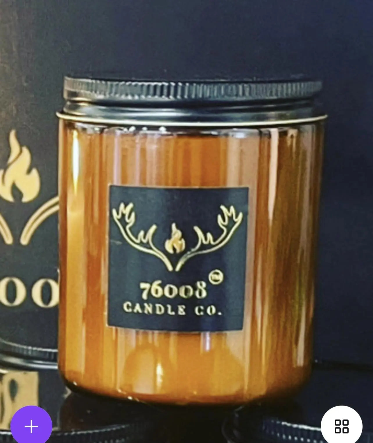 76008 Candle Co. Dulce Pumpkin Scented Candle | Signature Amber Glass Jar (8 oz.) | Luxury Candles For Home | Wood Wick Soy Candles | 76008 Candle Co. LLC