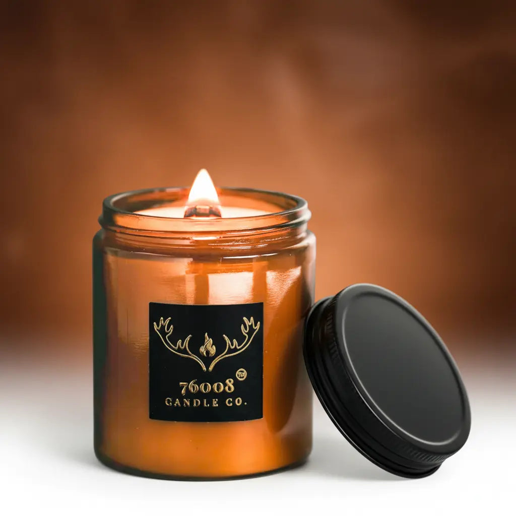 76008 Candle Co. with Wood Wick and Lid