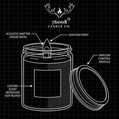 Leather Candle for Men 76008 Candle Co. LLC