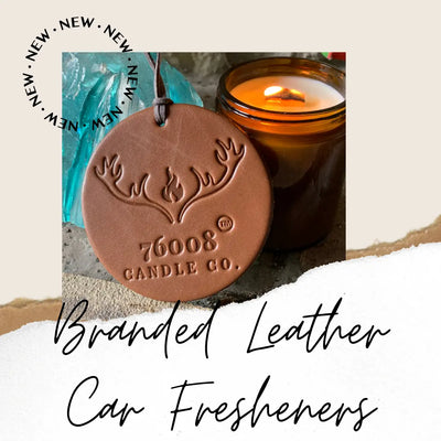 Leather Car Fresheners | New Car Smell | Hanging Car Odor Eliminator | Automotive Accessories | Valentines Day Gifts for Men | Candles for Men | Client Gifts 76008 Candle Co. LLC