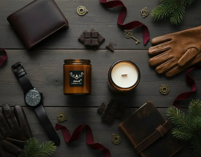 2-Pack Leather Candle Gift Set — Leather + Leather Vanilla (8 oz Each) | Wood Wick, Hand-Poured in Texas 76008 Candle Co.