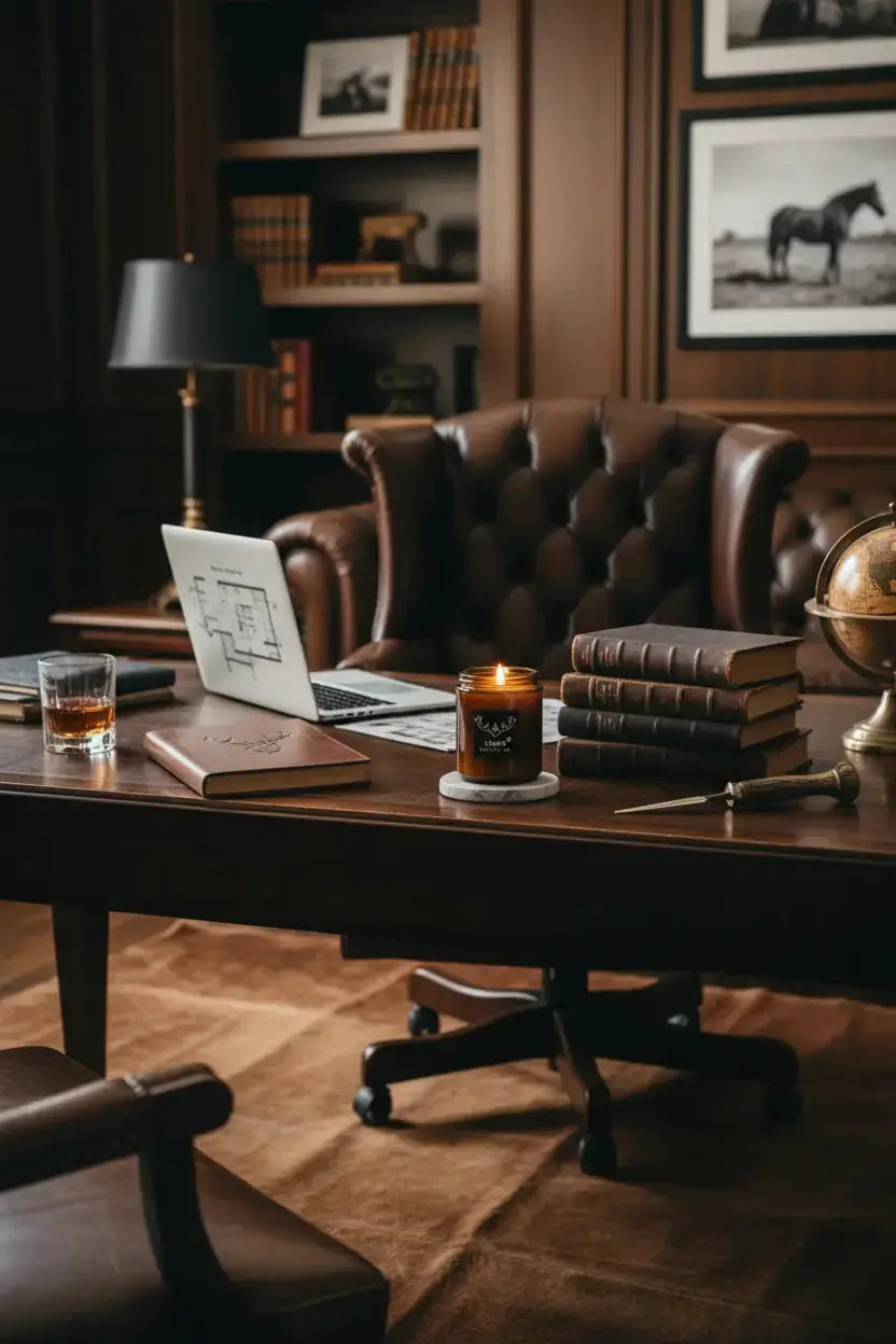 Leather Office Scene