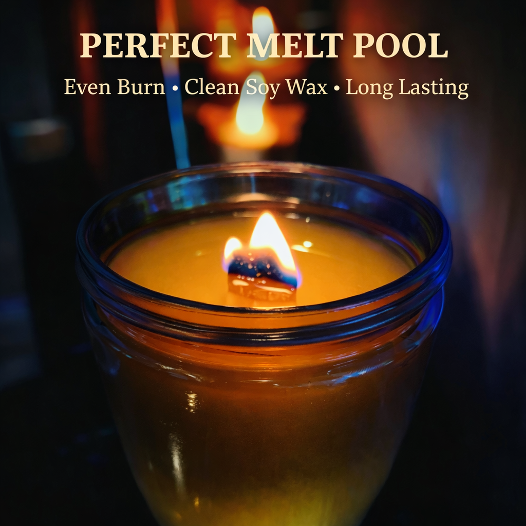 Leather Scented Candle for Men | Wood Wick Soy Candle | 76008 Candle Co