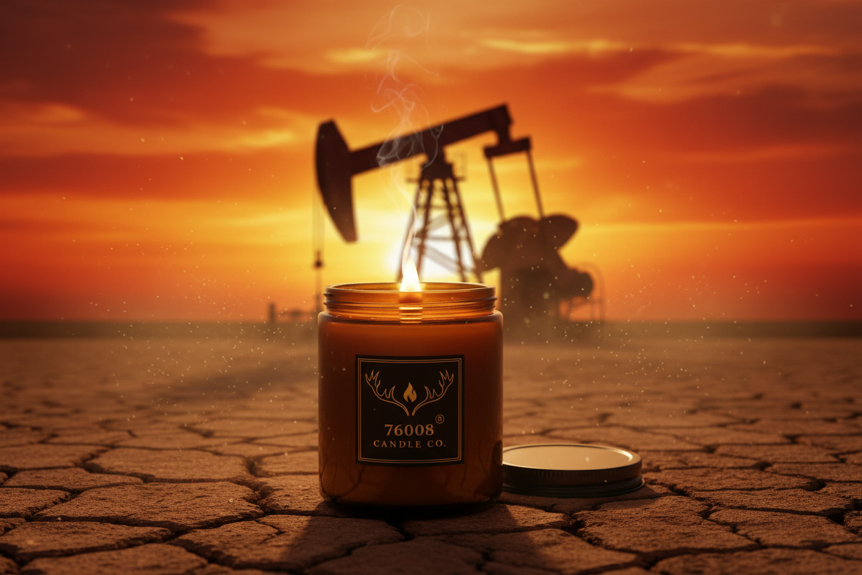 Pump Jack Silhouette Hero - Leather + Black Gold