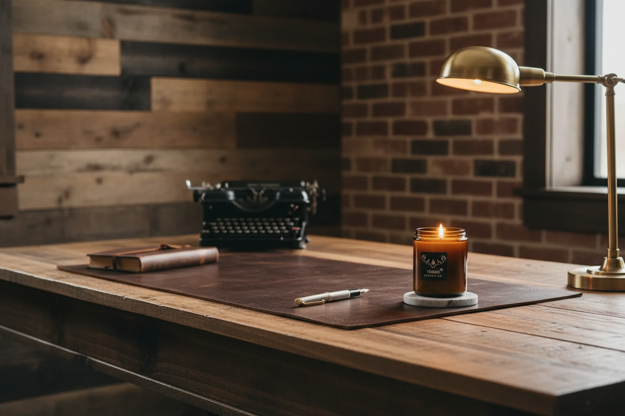 Vintage Leather Candle - 8oz