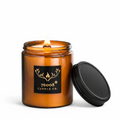 Leather Scented Candle for Men | Wood Wick Soy Candle | 76008 Candle Co